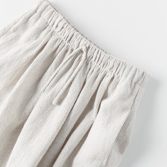 NWT Zara size 11-12 Striped Linen Skirt - Picture 2 of 4